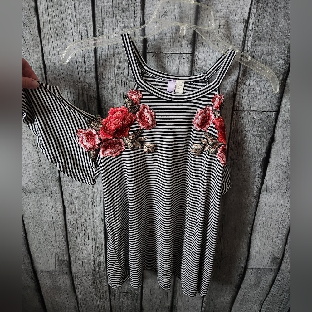Floral & Striped Women's Blouse